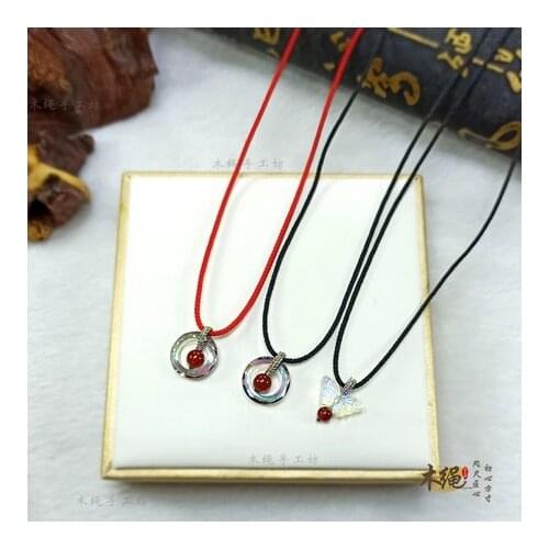 Anime Tian Guan Ci Fu Hua Cheng Xie Lian Necklace Pendant Student Cartoon Choker Collarbone Chain Accessories Birthday Gifts
