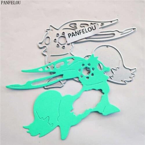 PANFELOU big ear rabbit. Scrapbooking DIY album Embossing mould cards paper die metal craft stencils punch cuts dies cutting