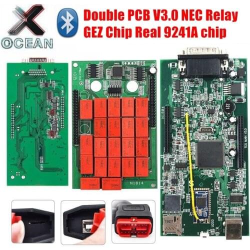 V3.0 board OBD2 DS150cdp TCS NEC relay with Bluetooth scanner 2016.R1 TCS PRO 2PCB board Real 9241A chip Auto diagnostic tool