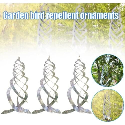 3 PCS Birds Spiral Reflectors with Reflective Material Durable Long Lasting Safe Convenient Decoration for Garden Window ALI88