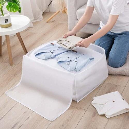Mcao Large Capacity PVEA Storage Bag Closet Quilt Clothes Blanket Anti-Mould Moisture-Proof Under Bed Foldable Organizers TJ3681