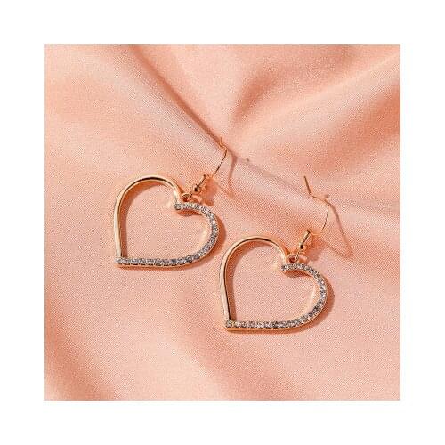 Temperament wild metal hollow butterfly earrings cold wind creative love key earrings