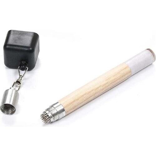 Billiards Snooker Pool Cue Chalk Holder Retractable Drawing Belt Clip Black Shrink Extension Cord