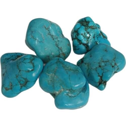 A pack of 300 grams Natural blue turquoise mineral bare stone mineral crystal stone