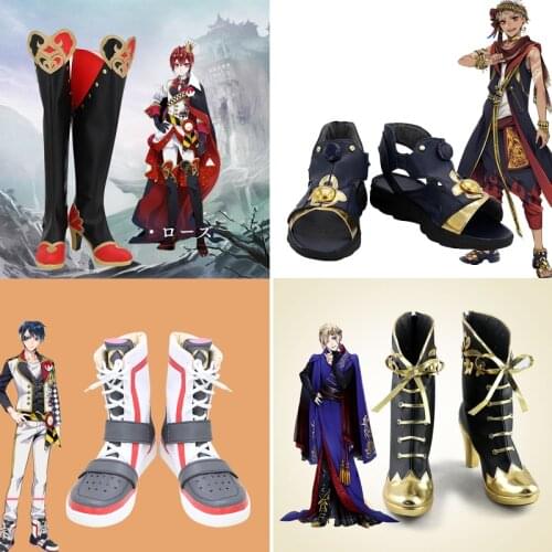 Twisted Wonderland Riddle Rosehearts Trey vil Cosplay Boots Anime Shoes