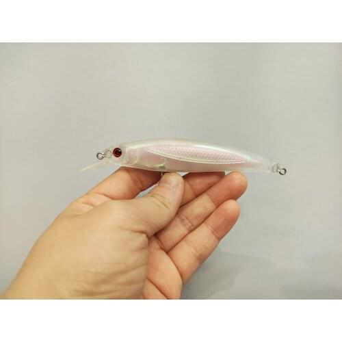 Speedlures 15 Pcs Unpainted Fishing Minnow Hard Lures Blanks with Holographic insert