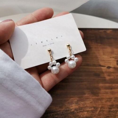 Japanese Sweet Cute Cat Claw imitation Pearl Clip Earring Fashion Simple Small Pearls Clip on Earring No Piercing Female Girls