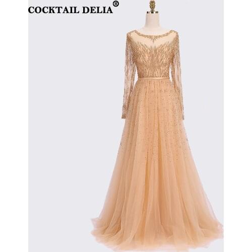 Muslim Gold Red Black A-Line Evening Dresses Gowns 2021 Beaded Luxury For Woman Wedding Party Elegant Ceremony Prom Plus Size