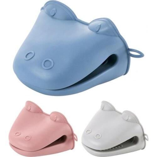 1Pc Oven Glove Heat-resistant Hand clip Decorative Silicone Thick Heat Insulation Cooking Hand Cover Microwave Mitten for Home