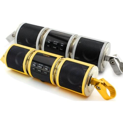 10pcs Motorcycle MP3 Player Speaker Bluetooth Music FM Radio Waterproof Adjustable Bracket Audio Stereo MT487