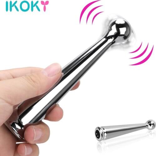 IKOKY Metal Vibrator Sex Toys for Women Maturbator G-spot Clitoris Stimulator 9 Speed Adult Erotic Products USB Charge