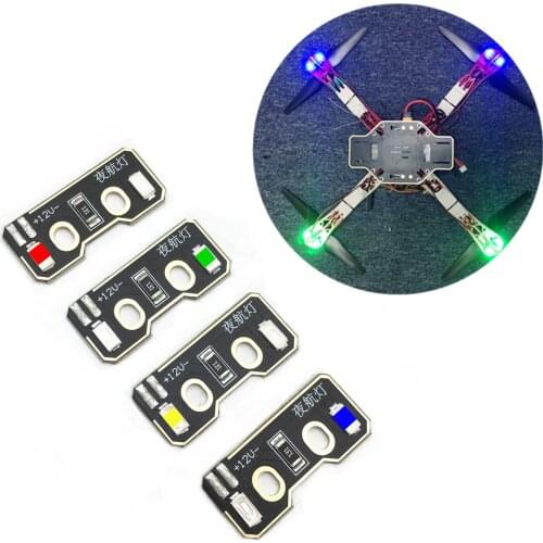 4pcs 12V LED Night Navigation Light High Power Light Rack LED Board with Cable for FPV Quadcopter F330 F450 F550 RC Drone