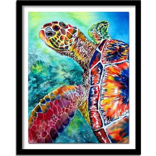 Diamond Embroidery Turtle Full Round Resin Drill Diamond Painting Cross Stitch Animal Picture Home Decor