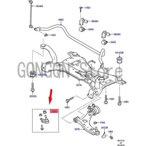 CAR suspension lower ball head For dMo nd eoF oc us Front stabilizer ball head Front parallel boom Pull arm Lower arm swing arm