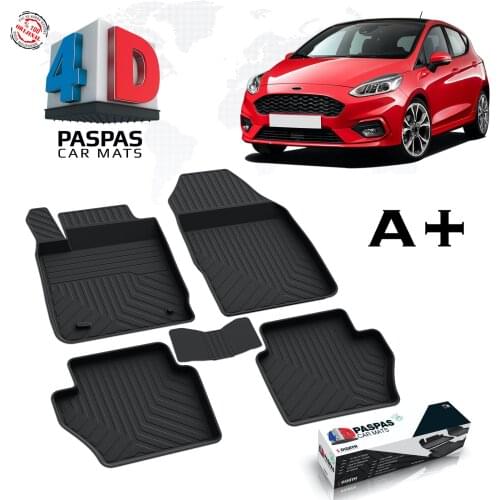 FOR Ford Fiesta Car Mat Rubber Black Slip-Resistant Synthetic Nanotechnology Comfortable New Model Opportunity 2017 2018 2019 2020 2021