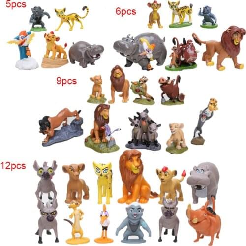 Cartoon lion figure toy Mufasa Nala Hyenas Timon Pumbaa Sarab PVC Action Figures Model Classic Toys