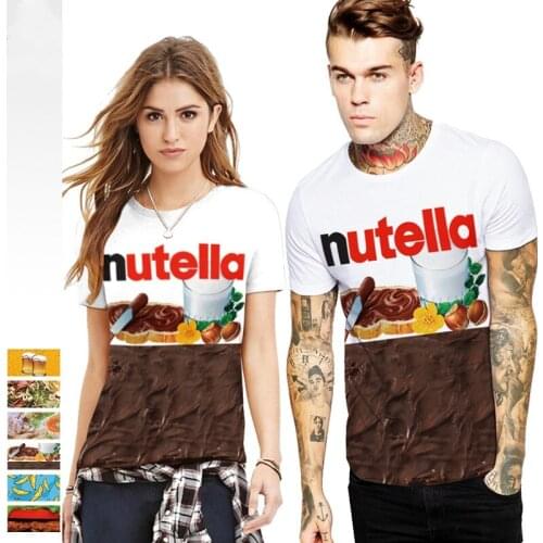 6 Styles 3d Chocolate Beer T-Shirt Men Women EUR Plus Size Summer Unisex Hip Hop Funny Tee Shirt Homme Camiseta Hombre Dropship