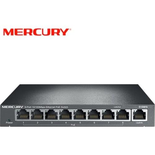 MERCURY S109PS 9 Port 10/100Mbps Fast Network Switch Desktop POE Switch For IP camera