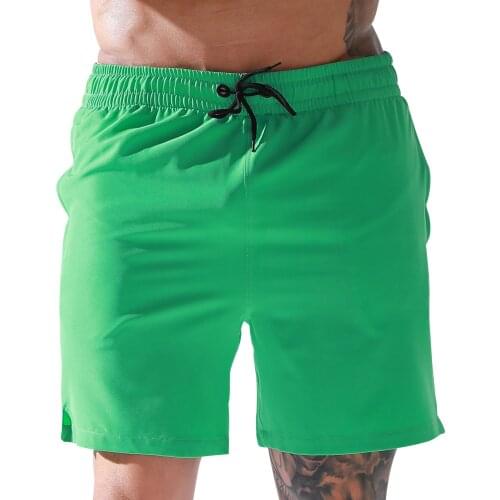 Mens Swimming Trunks Solid Casual Sports Pants Men Quick Dry Swimwear Beach Shorts Surfing Swimming Pool Drifting Daily Summer