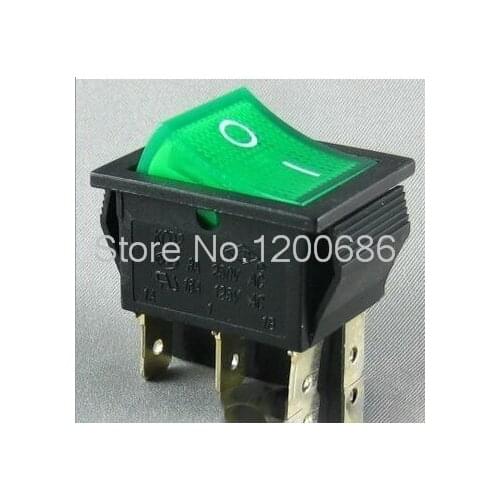 On the opening of Shanghai Wing Star ship switch KCD4 KCD2-22NC 16A 6 feet with lights green 220V
