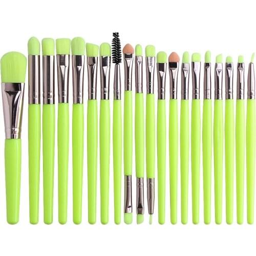 20PCS/set Fluorescent Natural Makeup Brushes Professional Makeup Brush For Eyeshadow Eyebrow Beauty Makeup Tool Set