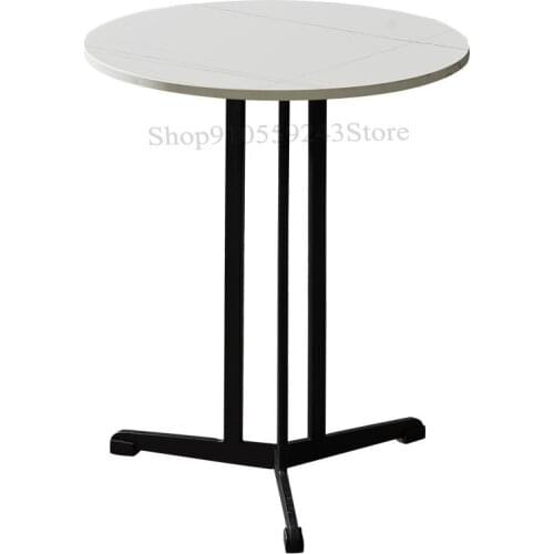 Nordic light luxury side table rock board corner table balcony small round table bedside table living room mini sofa side