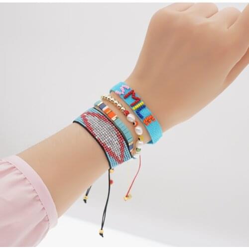 2021 New Tila Miyuki Bracelet For Women Weaving Adjustable Wristband Friendship Boho Colorful Bracelets Jewelry Armband Gifts