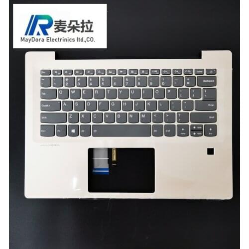 US IND New Original For Lenovo ideapad 520S-14 520S-14IKB 7000-14 Palmrest Assembly w/ US backlit Keyboard and FP HOLE GOLD
