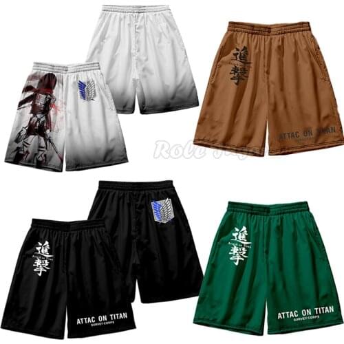 Attack on Titan Cosplay Suspenders AckermanShingeki No Kyojin Survey Corps Pants Suspenders Ackerman Cosplay Costume Short Pants