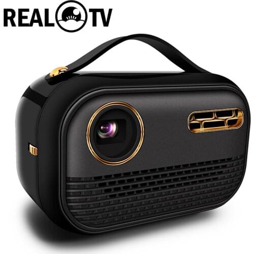 REAL TV P11 Mini DLP Projector WiFi Bluetooth Portable Outdoor Movie Home Cinema For Smartphone Miracast Airplay