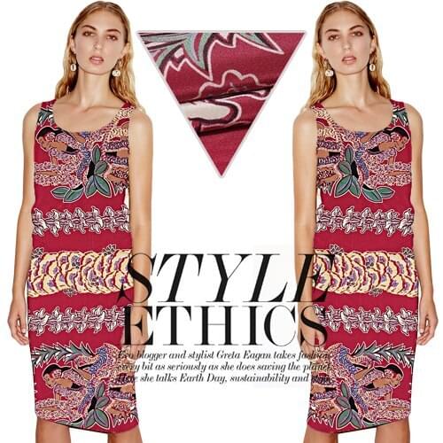 Printing crepe de chine silk fabric female temperament beautiful silk fabric for dress wholesale clothing silk cloth