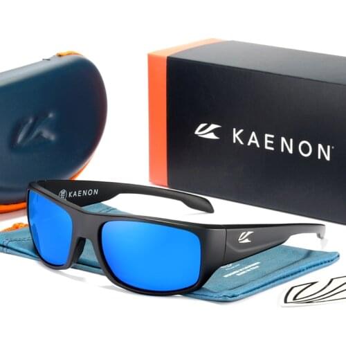 New Arrived Kaenon Polarized Sunglasses TR90 frame men Mirrored lens Brand Design Driving Fishing Sun glasses UV400 With case