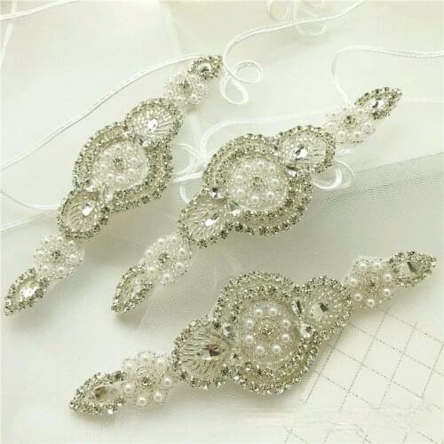 Wedding Dress Rhinestone Belt Accessories Hand-stitched Heavy Industry Rhinestone Clothing Waist Decoration Applique