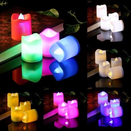 LED Electric Candles Battery Operated Flickering Smokeless Flameless Candle Wedding Party Home Decor Romantic QX2E