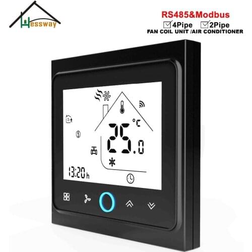HESSWAY 4Pipe 2pipe Cool heating switch THERMOSTAT RS485 Modbus for Remote system control