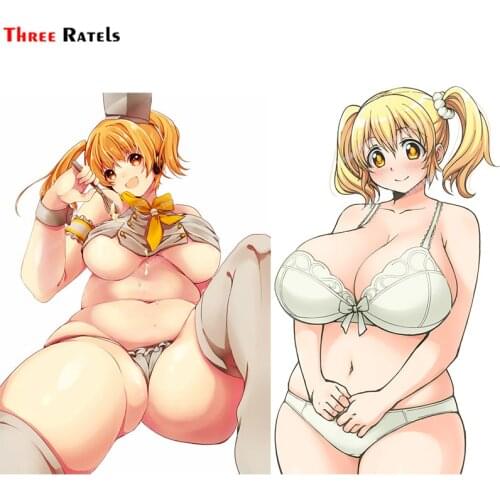 Three Ratels A380 Sexy Anime Girl Game Super Pochaco Nitroplus Decal For Yamaha Motorcycle Bedroom Decor Pvc Materal Sticker