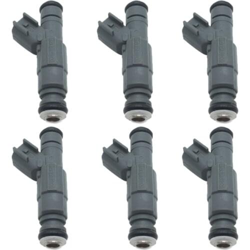 6Pcs Car Fuel Injectors for 0280156048 injector 99-04 Jeep WJ 4.0L 4-hole 27LB UPGRADE