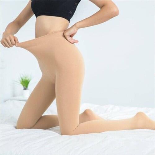 Spring and Summer Fleshcolor Pantynose Womens Pantyhose Durable Thread Double-layer Casual Cut Leggings Stockings