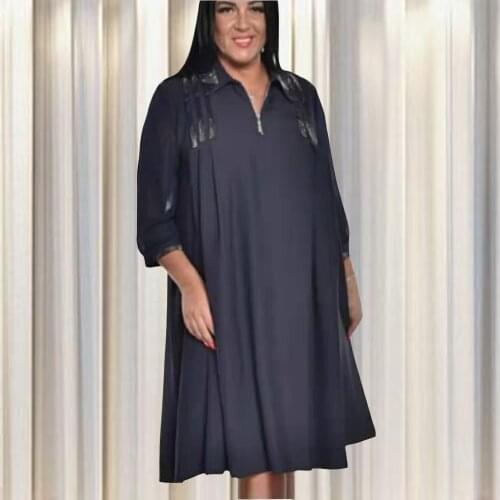 Muslim Sets Neckline zipper Dress Lady Party Clothing European Clothes Abaya Dubai African Design Loose Gowns