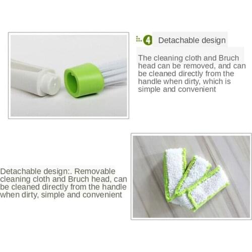 1x Microfiber Mini Dust Green Brush Car Air Outlets Brush Cleaning Tools