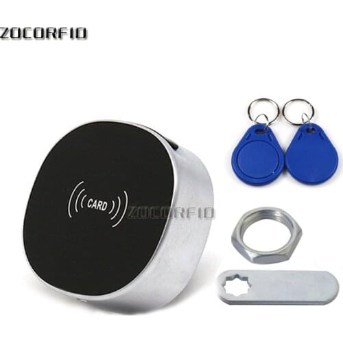 10pcs/lot 13.56mhz nfc RFID Private Locker Drawer RFID card Lock Black Electronic /office Rfid Cabinet Lock