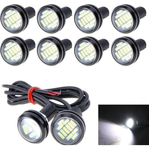 2x White Dc 12v 5w Eagle Eye Led Daytime Running Lamp Reversing Lamp Auto Lamp Abs Dust Proof And Anti-collision