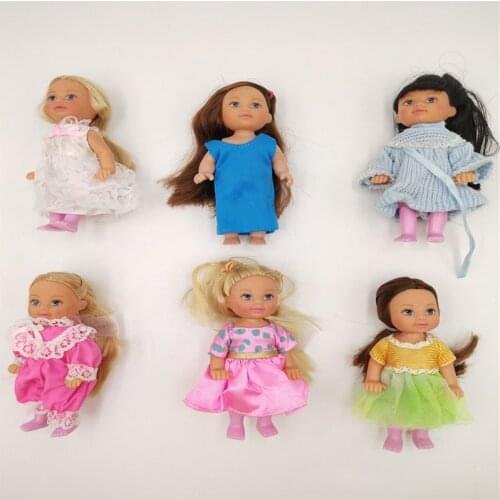 3.3" Genuine Brand Simb? Little fashion girl doll with clothes toy for girl mini princess doll gift