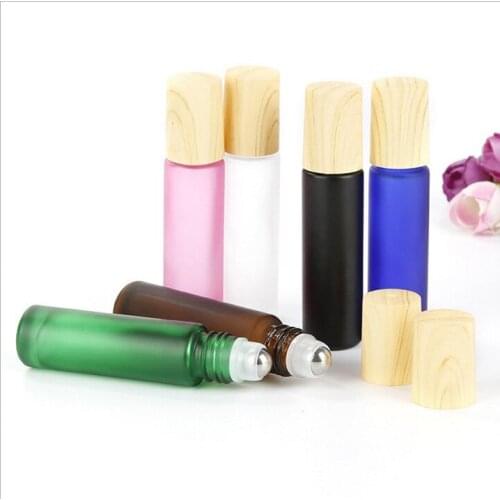 5ml 10ml 15ml Beautiful Lip Oil Steel Roller Ball Bamboo Bottle Essential Oils Empty Bottles Roll On Ball Bamboo Perfume Tube