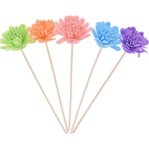 5PCS Mixed Color No Fire Aroma Diffuser Sticks Rattan Reed Fragrance Diffuser For Home Garden Supplies