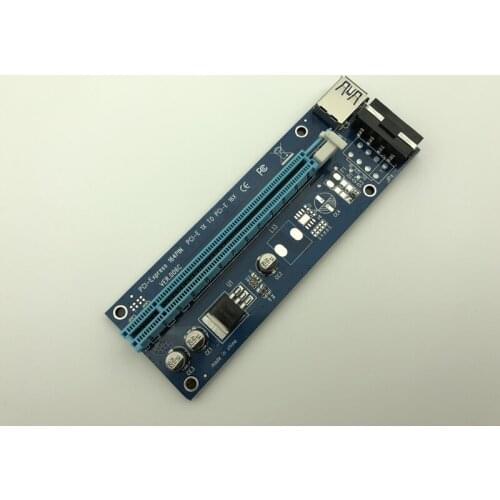 6pcs 006C USB 3.0 PCI-E Express 1X 4x 8x 16x Extender Riser Adapter Card SATA 15pin Male to 4pin Power Cable for Bitcoin Miner