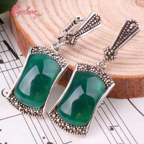 8x15mm Rectangle Agates Crystal Shell Stone Beads Trandy For Woman Festival Gift Fashion Dangle Huggie Earrings 1 Pair