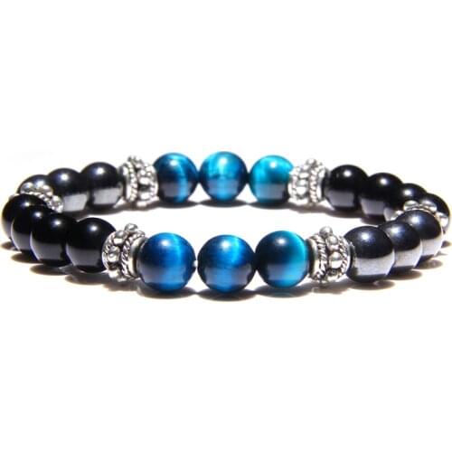 Natural Stone Bracelets Men Women Bracelets Tiger Eye Beads Braslet for Man Women Handmade Casual Jewelry hommes bijoux