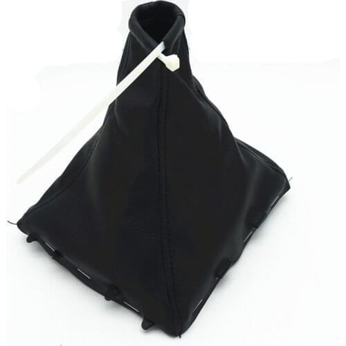 Black PU Leather For Opel/Vauxhall Vectra C MKII 2002-2008 Car Styling Gear Shift Knob Lever Stick Pen Gaiter Boot Cover Collar