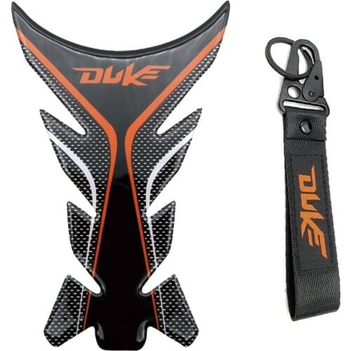 Motorcycle Tank Pad Decorative Sticker For KTM Duke 125 200 390 690 990 1290 Motor Fuel Tank Cover Protector Decal With Keychain